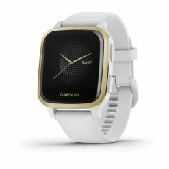 Offres 🎉 Montre Connectée GARMIN VENU SQ WHITE/GOLD 💯