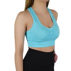 Le moins cher ✔️ Running Femme Gymhero Gymhero Miami Cute Bra Basic-babyblue BLEU ⌛ -Boutique Montres and Co 2d861e791ef04bdfa7188397e0cf3f75
