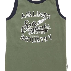 Promo 🥰 Mode- Lifestyle Garçon Srk Srk Débardeur Garçon Eplano38 Kaki VERT ⌛